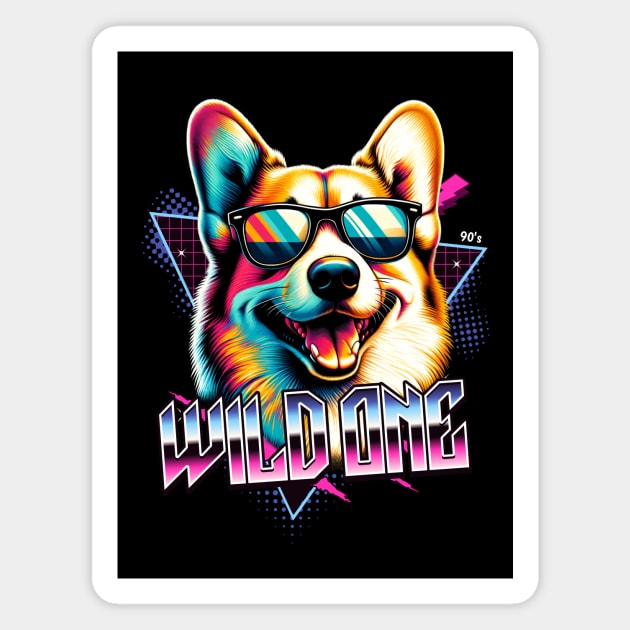 Wild One Welsh Corgi Magnet by Miami Neon Designs